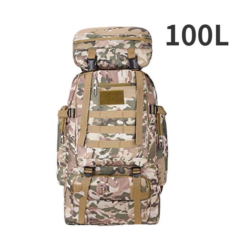 Grand Sac à Dos Extérieur 80L/100L - Idéal pour Randonnée, Camping et Aventures - Transport - L'atelier du détectoriste