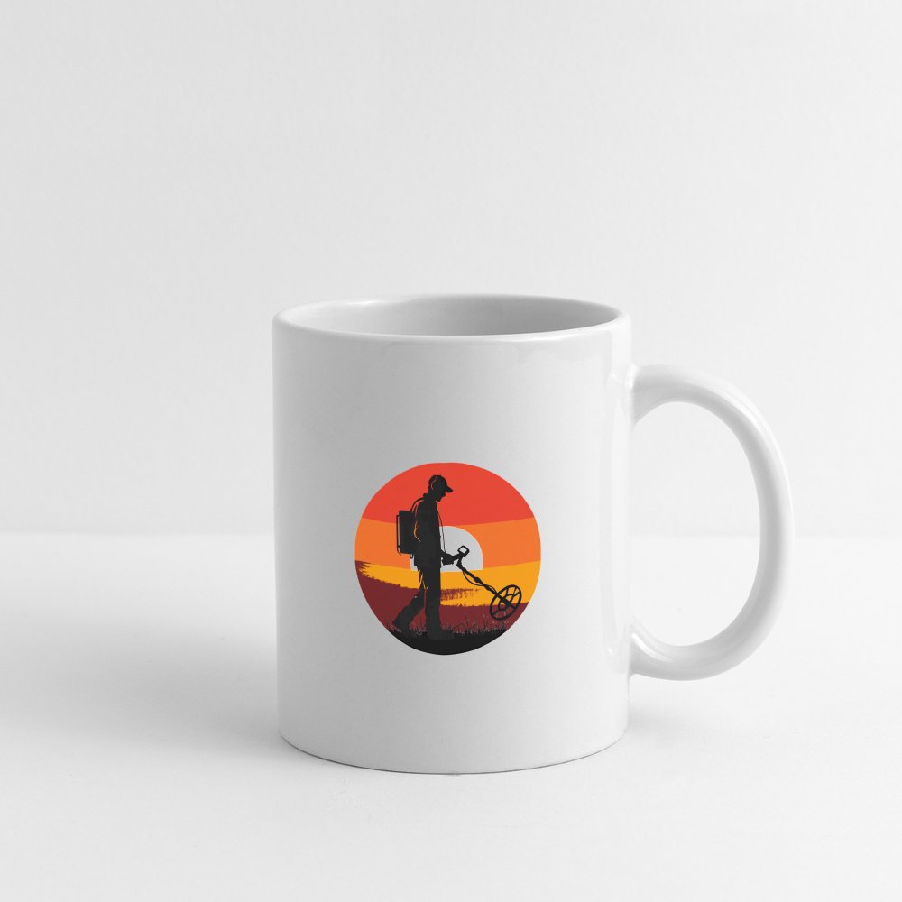 Mug "Détectoriste au Coucher de Soleil" - Céramique Robuste et Élégante - Mug blanc - L'atelier du détectoriste