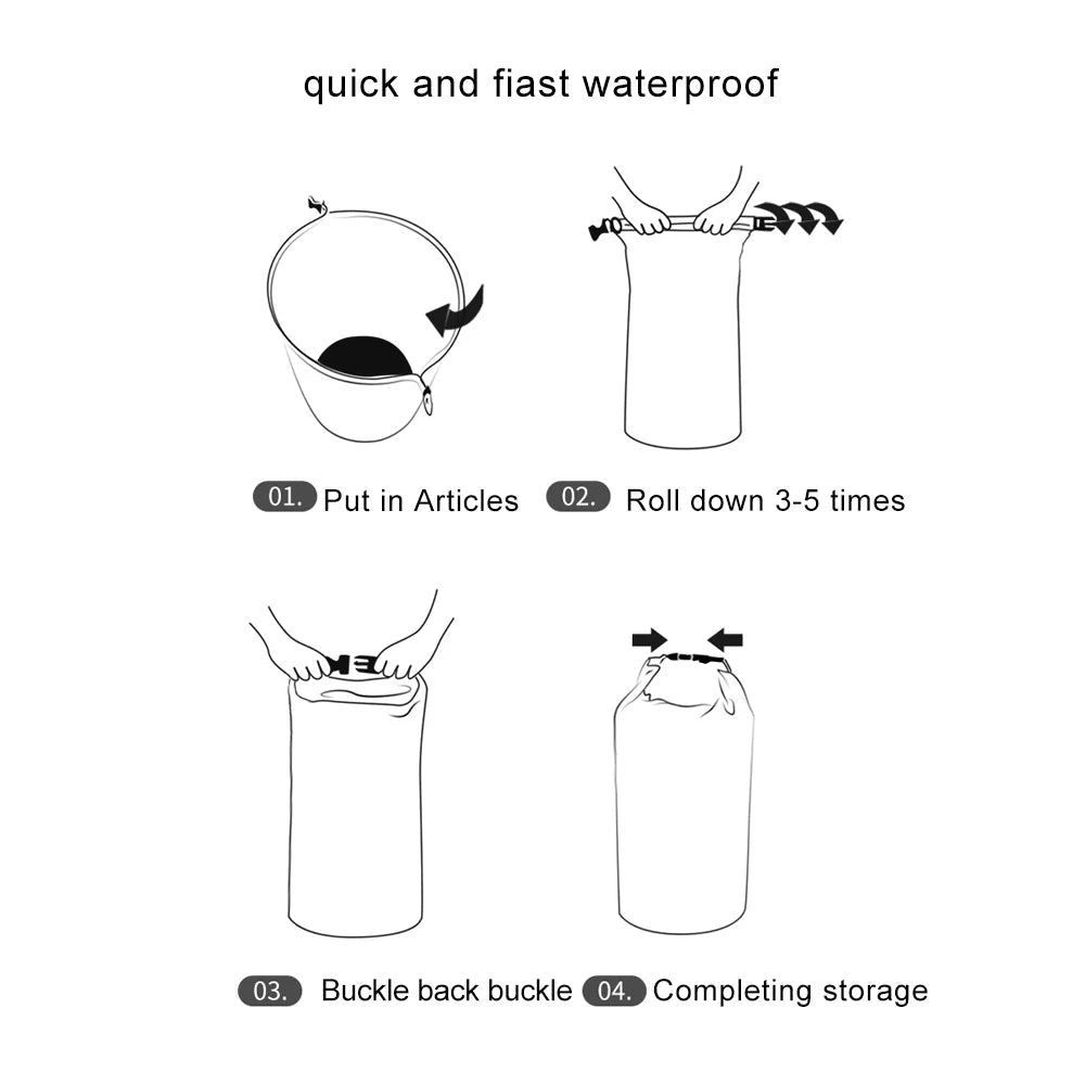 Sac étanche 8L 40L 70L – Bagage waterproof pour détection, kayak et camping - sac - L'atelier du détectoriste