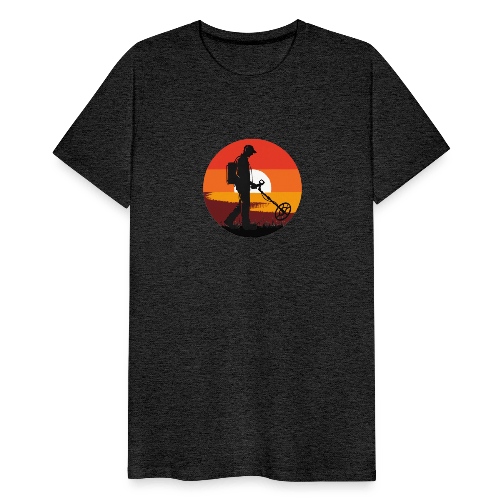 T-Shirt - Détectoriste au Coucher de Soleil - T-shirt Premium Homme - L'atelier du détectoriste