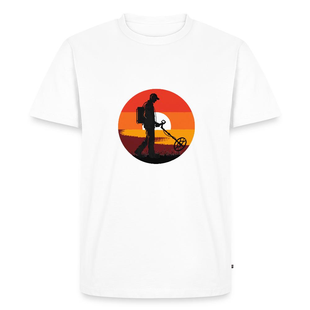 T-Shirt - Détectoriste au Coucher de Soleil - T-shirt Premium Homme - L'atelier du détectoriste