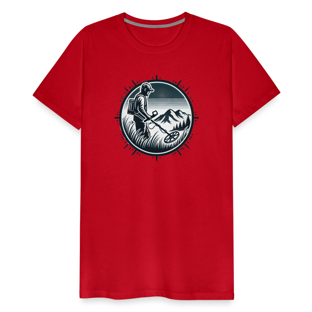 T-shirt - Détectoriste en montagne - T-shirt Premium Homme - L'atelier du détectoriste