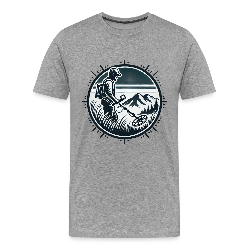 T-shirt - Détectoriste en montagne - T-shirt Premium Homme - L'atelier du détectoriste