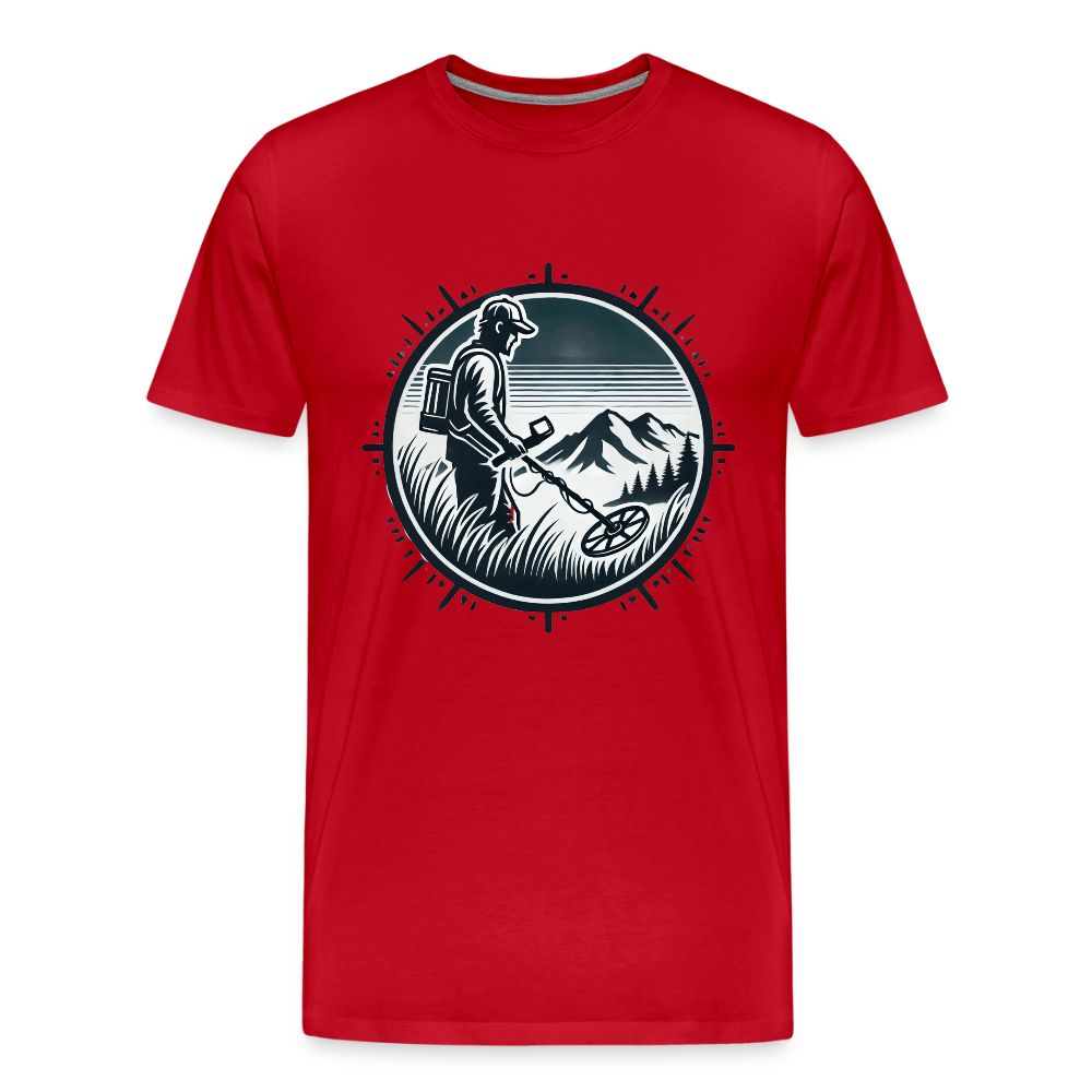 T-shirt - Détectoriste en montagne - T-shirt Premium Homme - L'atelier du détectoriste