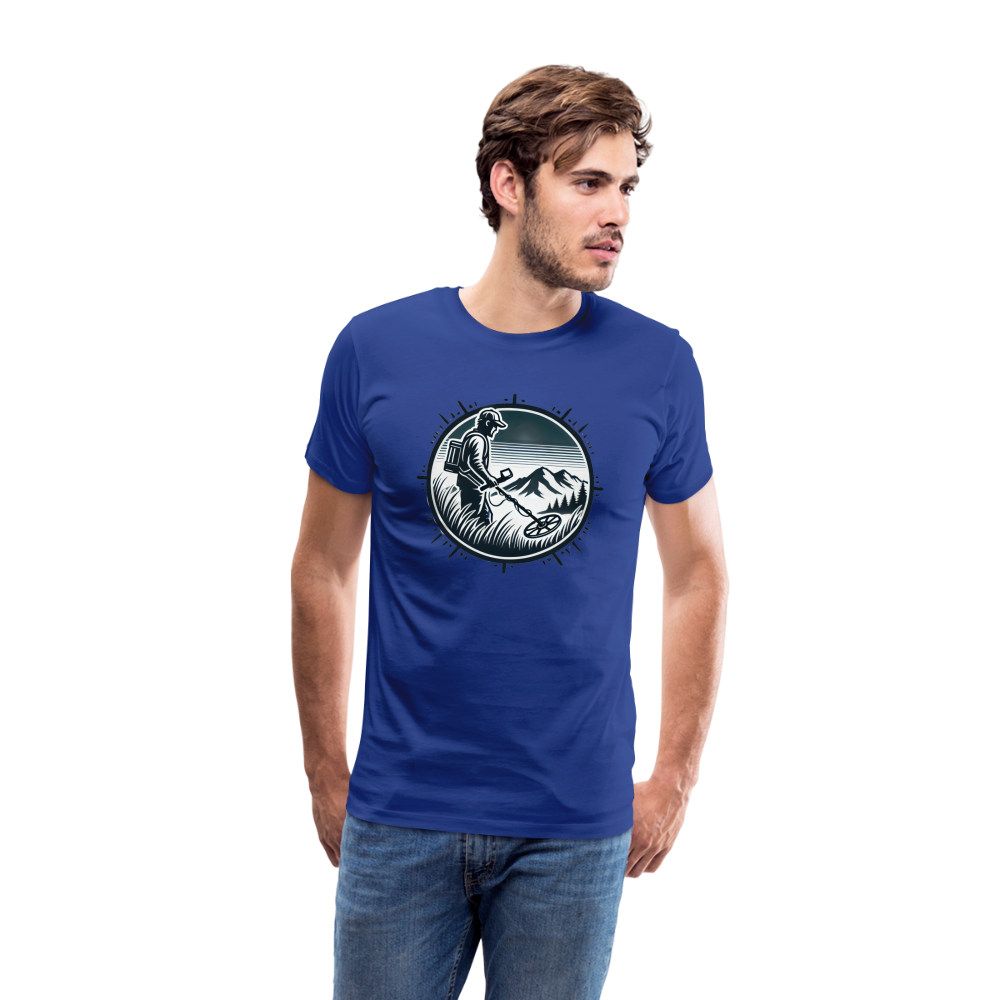 T-shirt - Détectoriste en montagne - bleu roi