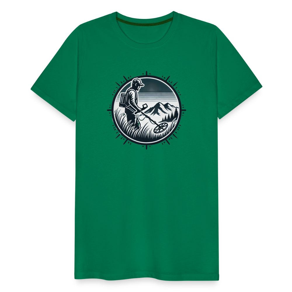 T-shirt - Détectoriste en montagne - vert