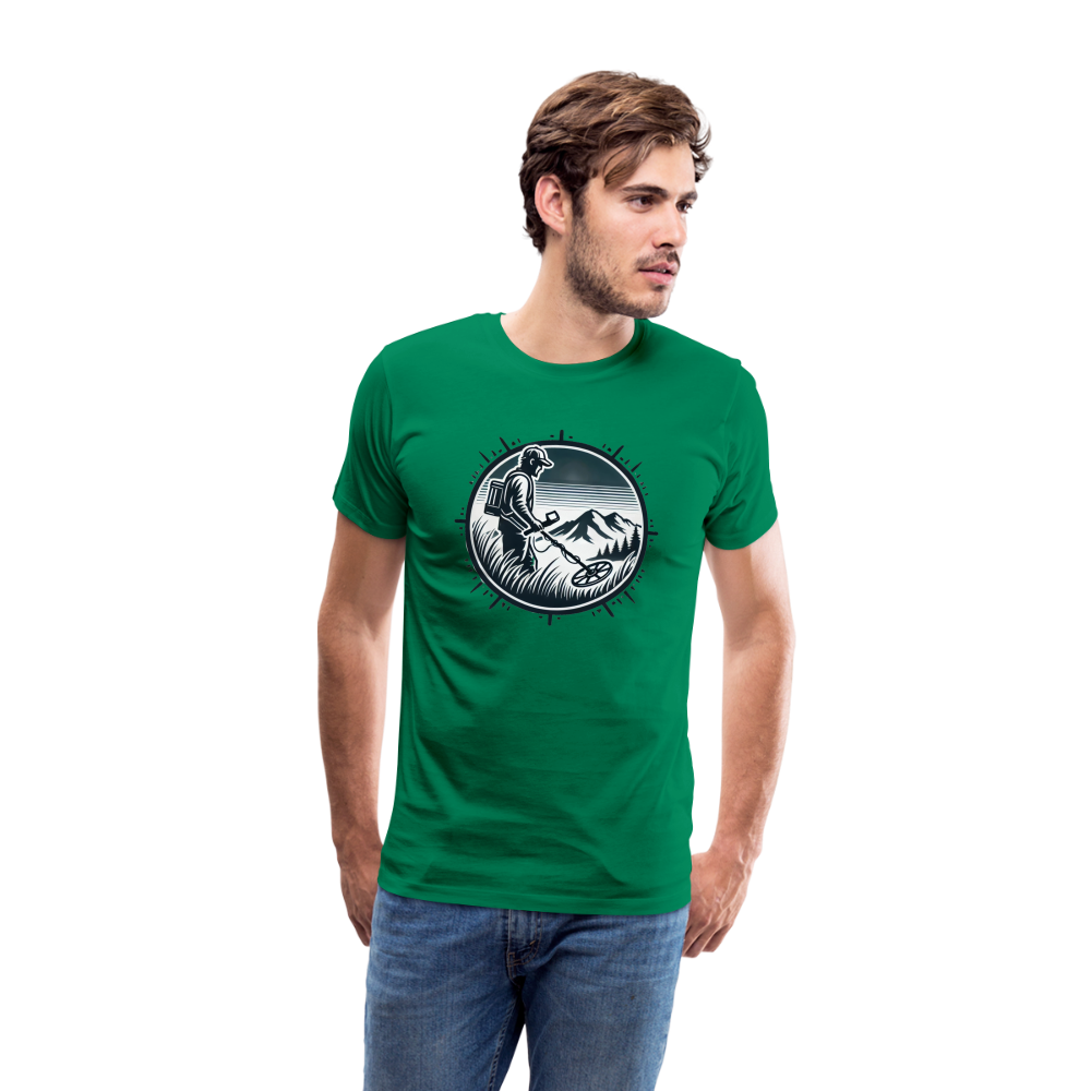 T-shirt - Détectoriste en montagne - vert