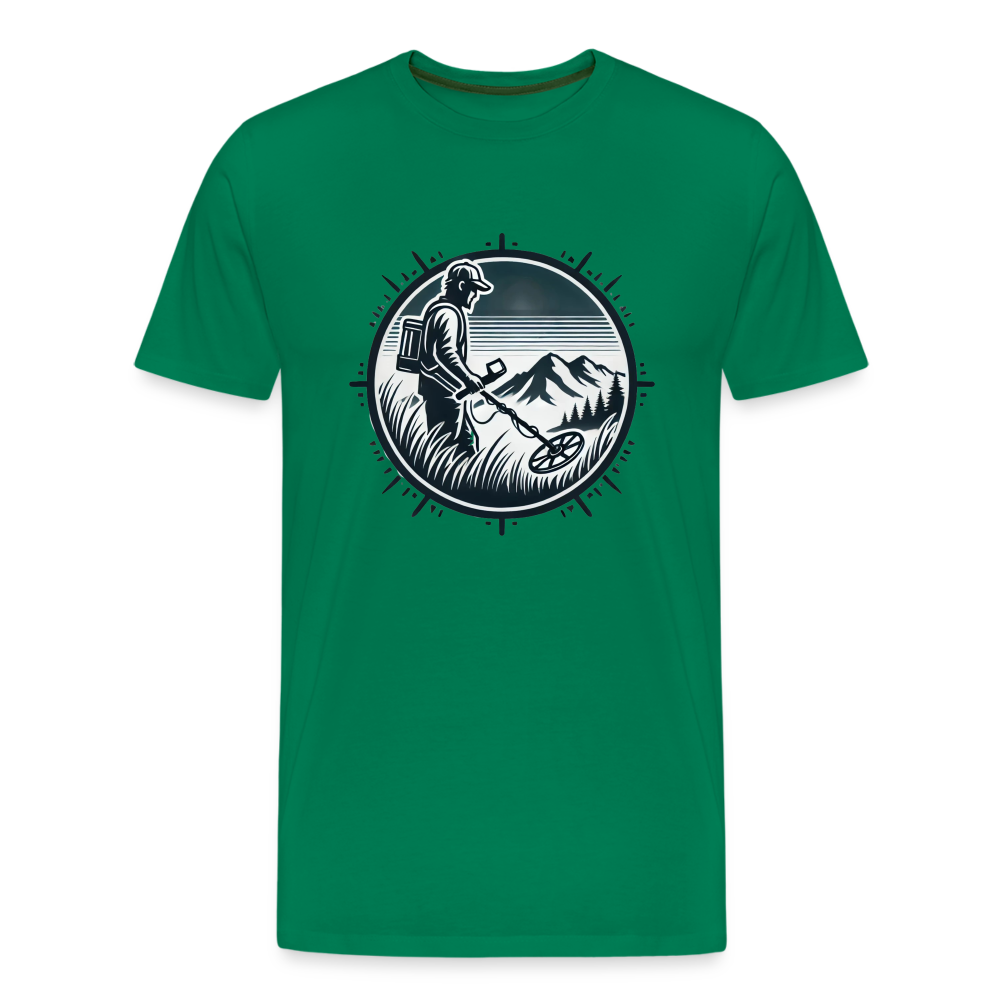 T-shirt - Détectoriste en montagne - vert