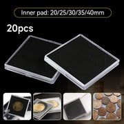 Lot 100 Capsules Rondes 35 Mm Transparentes Ouverture Croissant – Protection Pièces De Monnaie Collection Anti-Poussière Et Humidité