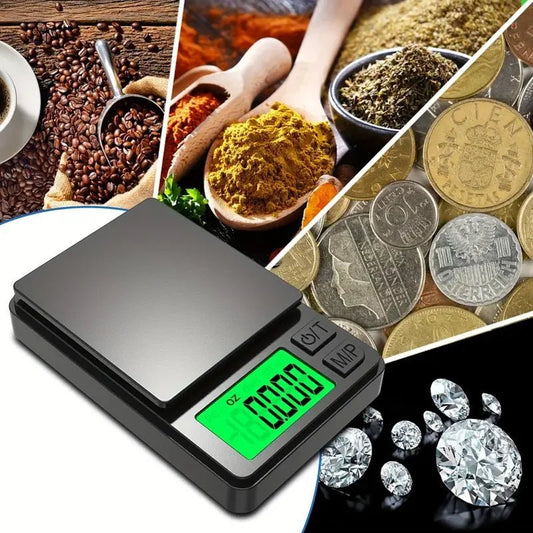 Balance de Précision de Poche 1000g x 0.01g - Balance Digitale pour Aliments, Bijoux, Herbes avec Écran LCD Rétroéclairé - Balances - L'atelier du détectoriste