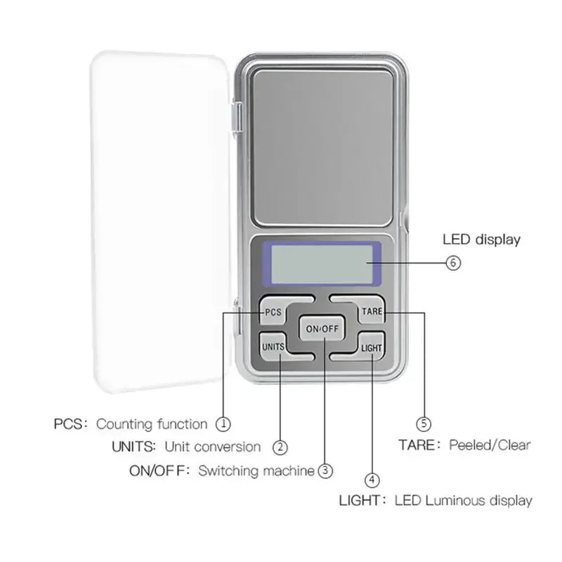 Balance Numérique de Poche pour Bijoux en Or et Argent - Précision 100g, 200g, 300g, 500g x 0.01g - Balances - L'atelier du détectoriste