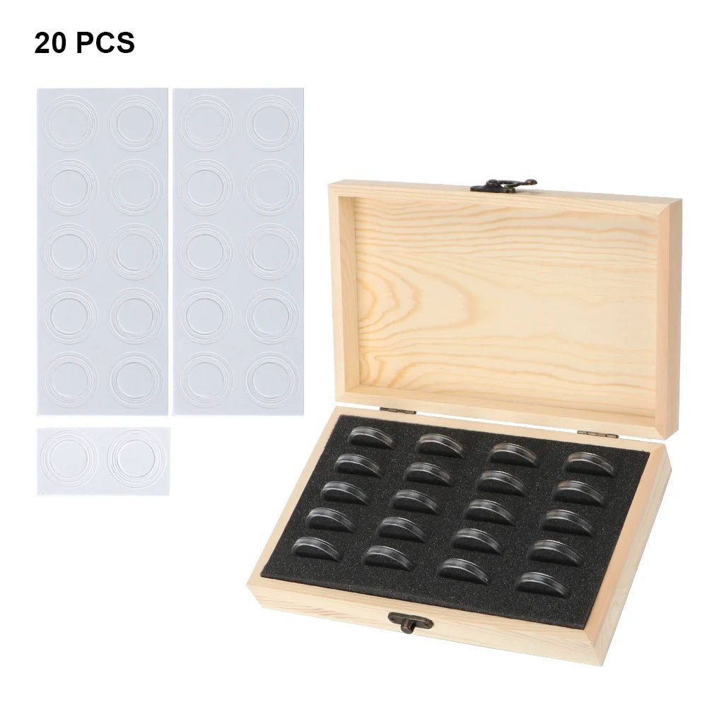 Boîte de Rangement Ajustable pour Collection de Pièces en Bois avec Capsules - Capacité 20/30/50/100 Pièces - Rangement / Présentation - L'atelier du détectoriste