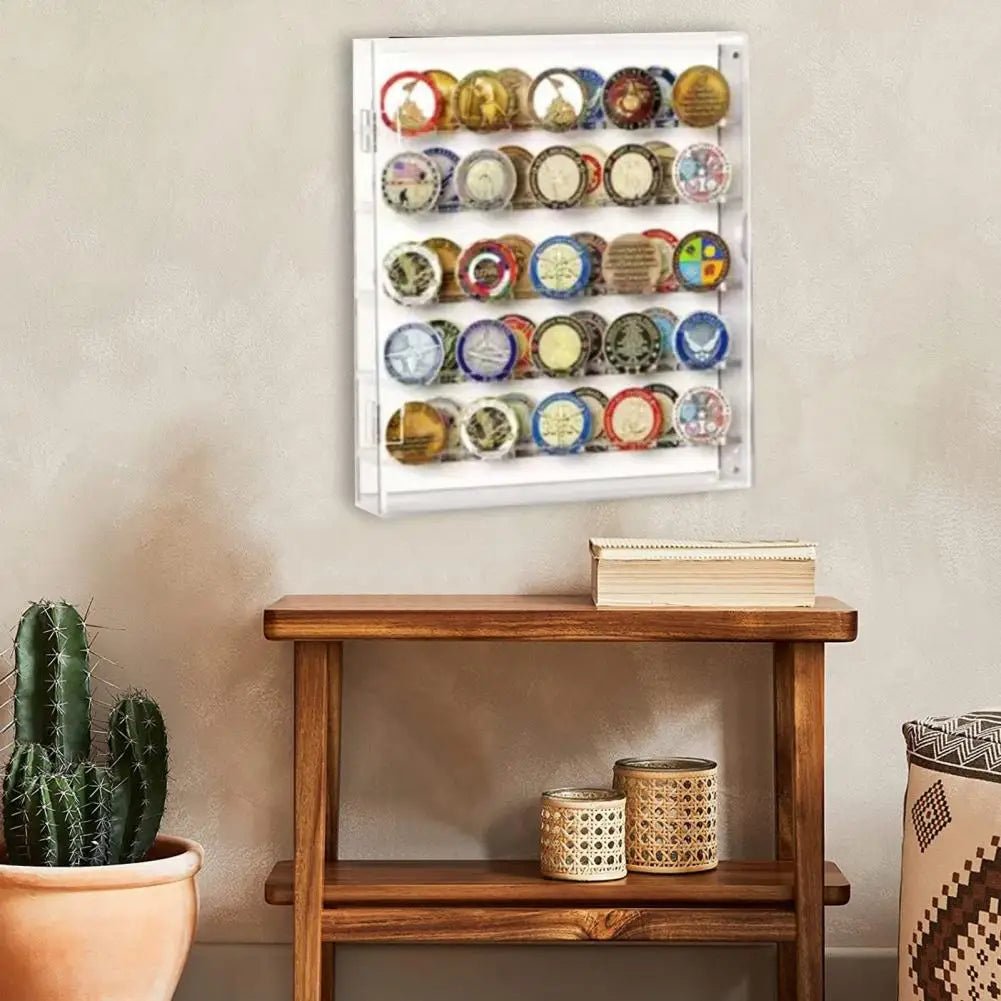 Boîte de Rangement en Acrylique pour Pièces - 5 Couches, Grande Capacité, Présentoir Transparent pour Médailles et Badges - Rangement / Présentation - L'atelier du détectoriste