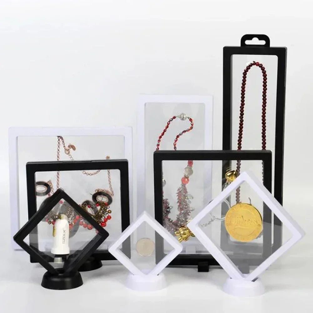 Boîte de Rangement Transparente pour Bijoux et Monnaie - Présentoir à Suspension avec Film Flottant - Rangement / Présentation - L'atelier du détectoriste