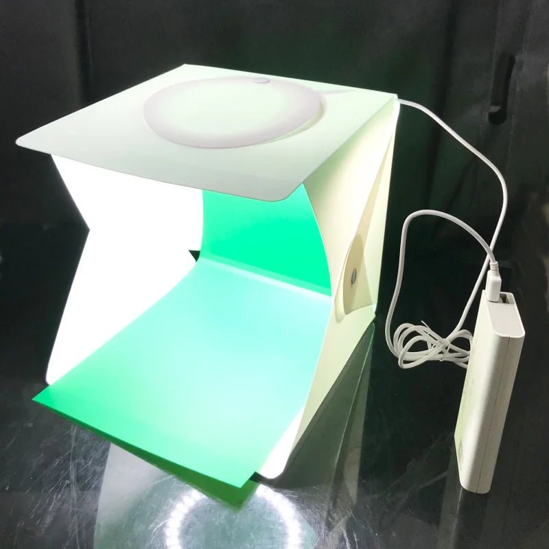 Boîte Photo Pliante Portable avec Lumière LED – Studio Photo Compact - Lampes - L'atelier du détectoriste