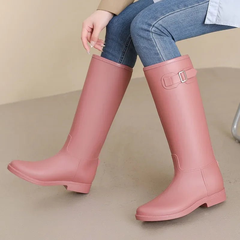 Bottes de Pluie en PVC pour Femmes - Résistantes et Élégantes, Hauteur Genou - Chaussures - L'atelier du détectoriste