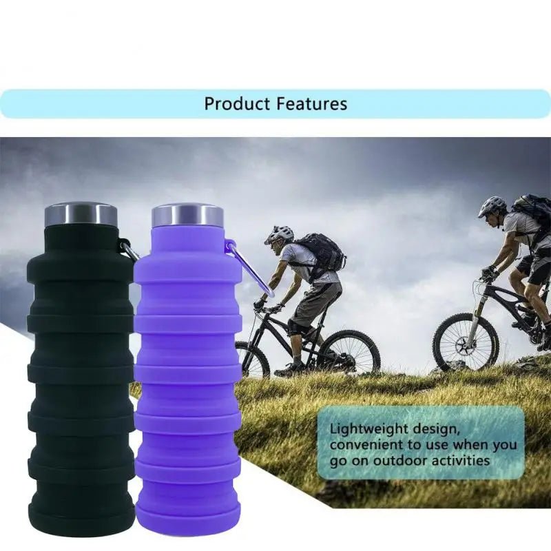 Bouteille d'Eau Pliable en Silicone Sans BPA – Idéale pour les Détectoristes et Aventuriers en Plein Air - Gourde - L'atelier du détectoriste