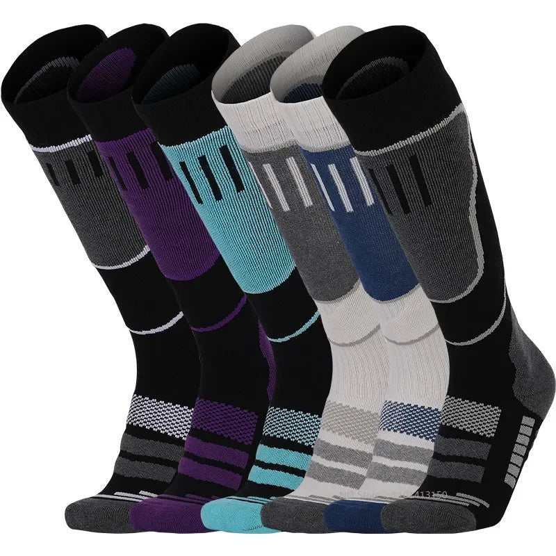 Chaussettes Thermiques Longues en Laine Mérinos – Hommes & Femmes, Compression, Ski & Randonnée - Chaussettes - L'atelier du détectoriste