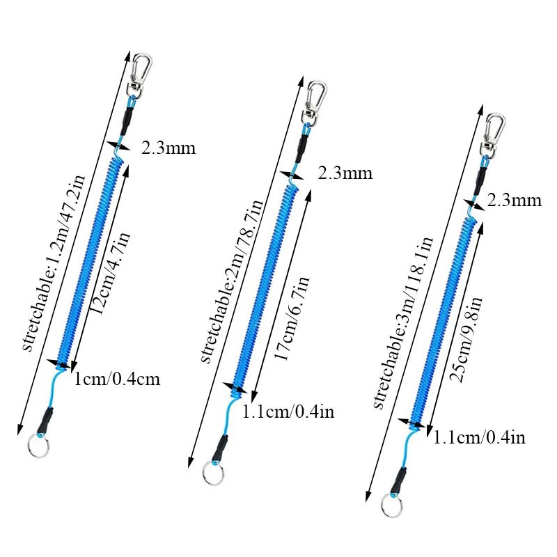 Dragonne de Sécurité en Acier Inoxydable - Cordon Élastique Rétractable Multi - Usage pour Détection de Métaux et Activités Extérieures - Outils - L'atelier du détectoriste