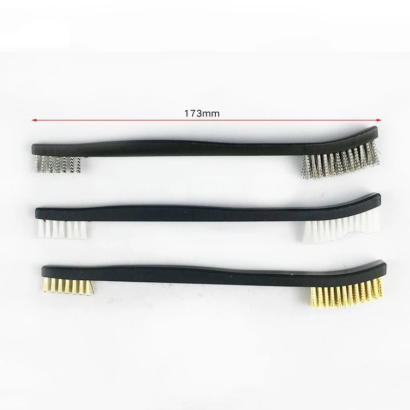 Ensemble de 3 Mini Brosses Métalliques Double Extrémité – Outil Essentiel pour les Détectoristes - Nettoyage - L'atelier du détectoriste