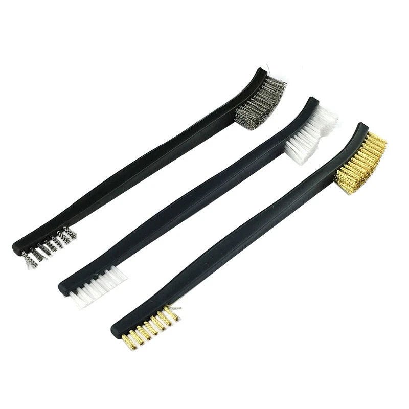 Ensemble de 3 Mini Brosses Métalliques Double Extrémité – Outil Essentiel pour les Détectoristes - Nettoyage - L'atelier du détectoriste