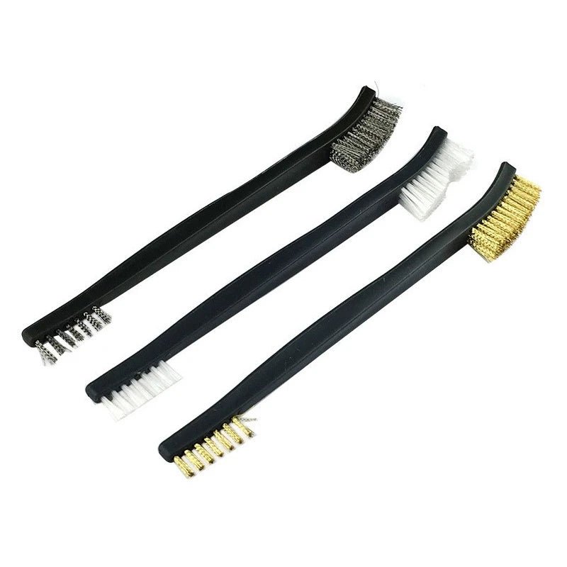 Ensemble de 3 Mini Brosses Métalliques Double Extrémité – Outil Essentiel pour les Détectoristes - Nettoyage - L'atelier du détectoriste