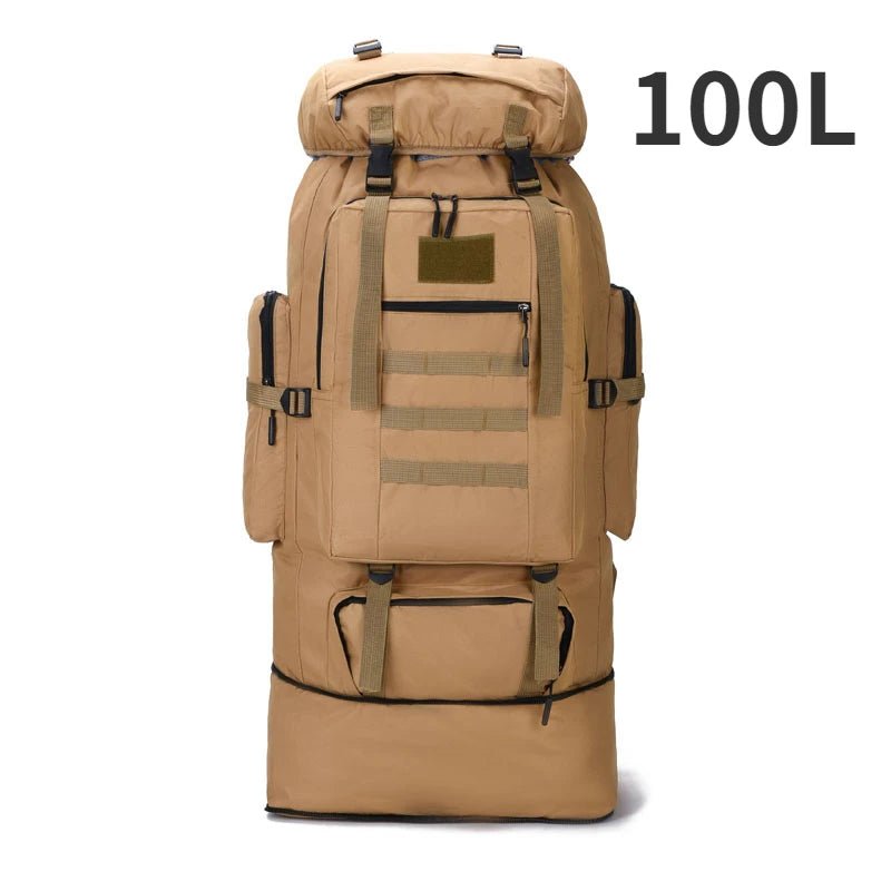 Grand Sac à Dos Extérieur 80L/100L - Idéal pour Randonnée, Camping et Aventures - Transport - L'atelier du détectoriste