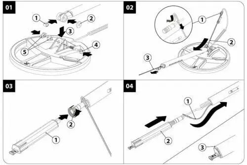 Kit de Fixation pour Disque XP Deus / ORX - Ensemble Complet de Visserie pour Bobine de Recherche - Outils - L'atelier du détectoriste