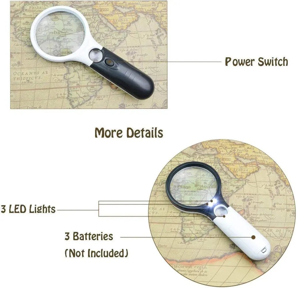 Loupe de Poche 45X avec Lumière LED – Examinez Vos Trouvailles avec Précision - Loupes - L'atelier du détectoriste