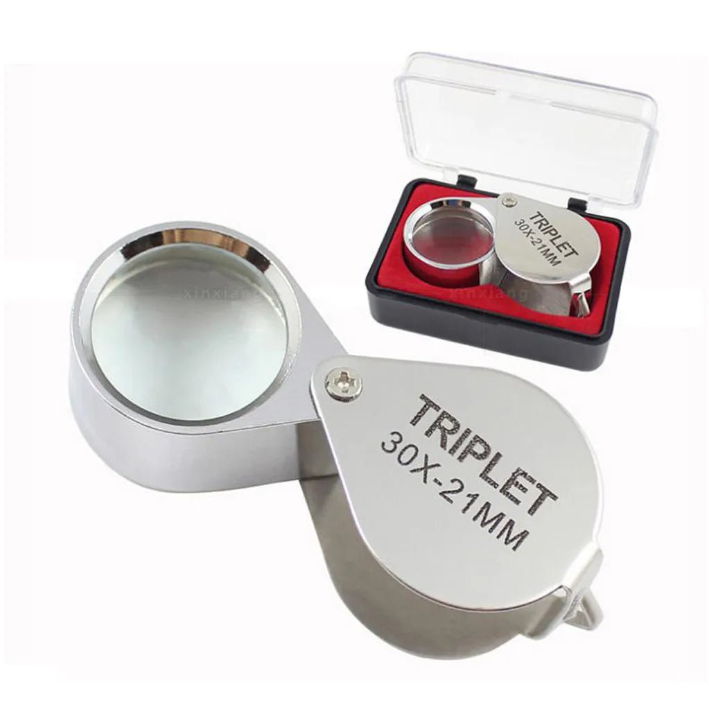 Loupe de Précision 30x21mm - Loupe de Bijoutier Portative en Verre pour Joaillerie, Pièces de Monnaie et Antiquités - Loupes - L'atelier du détectoriste