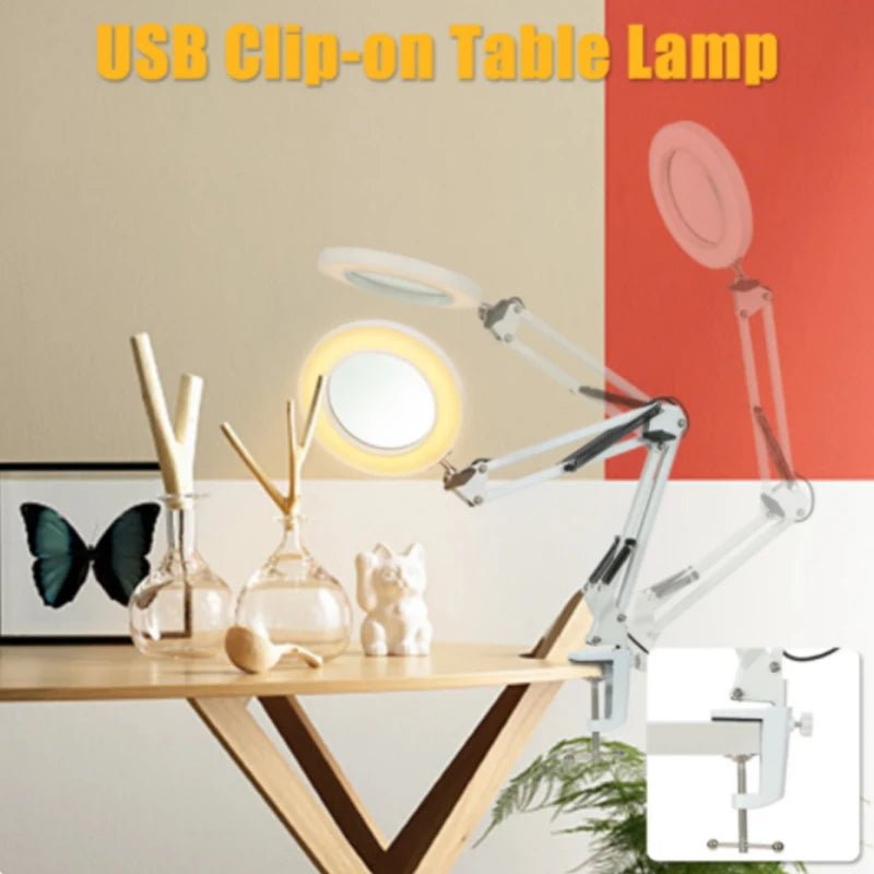 Loupe de Travail avec Éclairage Intégré USB - Lampe LED à Bras Articulé avec Grossissement 10x et Dimmable - Loupes - L'atelier du détectoriste