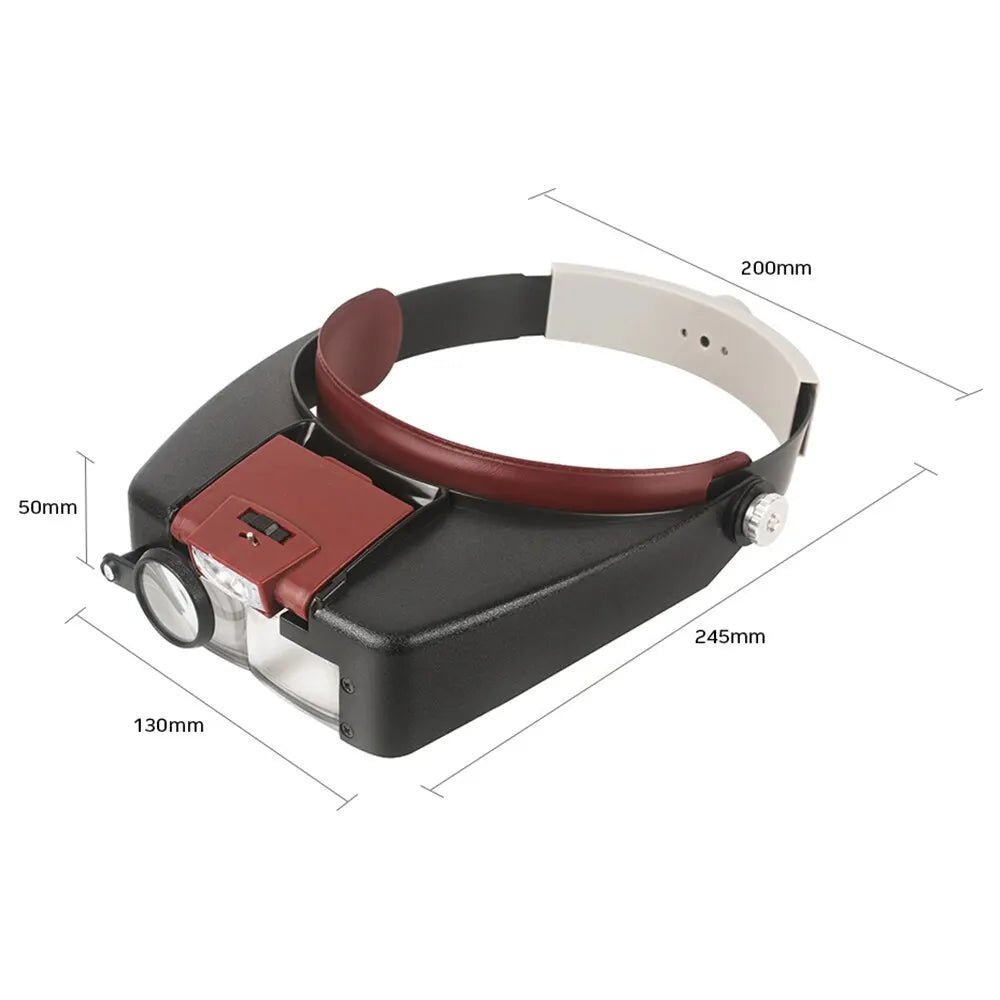 Lunettes Loupe LED 10X avec Bandeau Réglable - Loupe pour Lecture et Détails Fins pour Détectoristes - Loupes - L'atelier du détectoriste