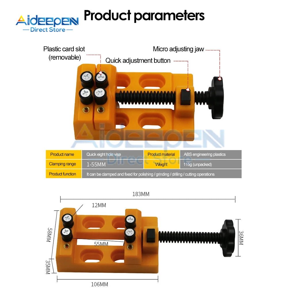 Mini Étau de Table à Pince – Outil de Précision pour Bricolage et Loisirs Créatifs - Nettoyage - L'atelier du détectoriste