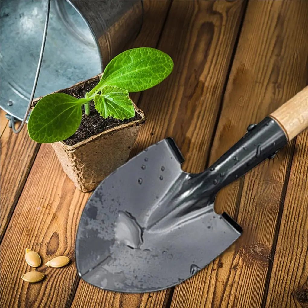 Mini Pelle de Creusage avec Manche en Bois - Multifonctionnelle, Antirouille et Étanche pour Jardin et Plage - Pelles / Pioches - L'atelier du détectoriste