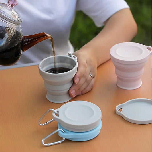 Mini Tasse Pliante Rétractable en Silicone 180ml - Parfaite pour Vos Voyages en Plein Air - Tasse pliante - L'atelier du détectoriste