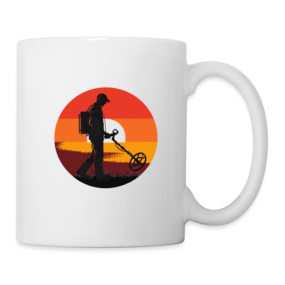 Mug "Détectoriste au Coucher de Soleil" - Céramique Robuste et Élégante - Mug blanc - L'atelier du détectoriste