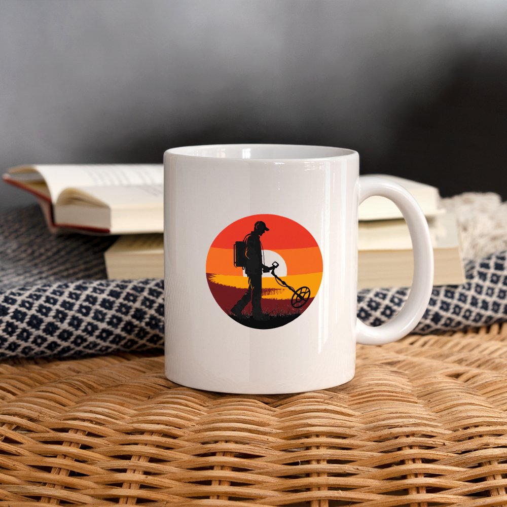 Mug "Détectoriste au Coucher de Soleil" - Céramique Robuste et Élégante - Mug blanc - L'atelier du détectoriste