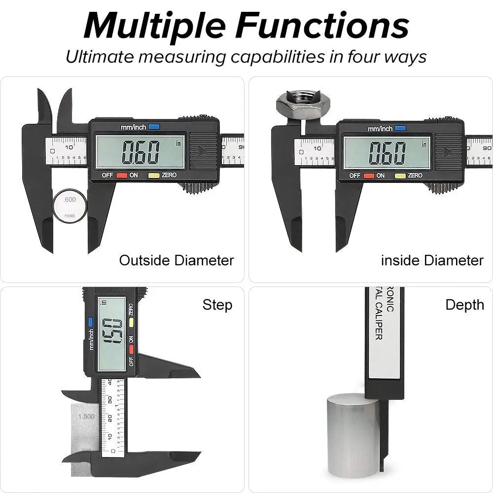 Pied à coulisse numérique électronique en fibre de carbone - Outils de mesure - L'atelier du détectoriste