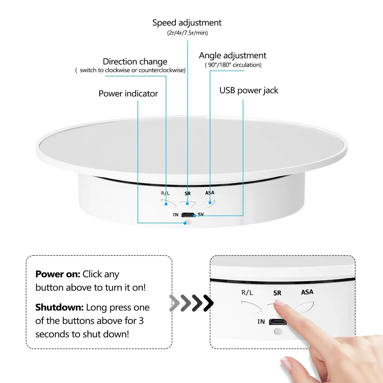 Plateau Tournant Électrique 360° – Mettez en Valeur Vos Précieuses Trouvailles de Détection - Rangement / Présentation - L'atelier du détectoriste