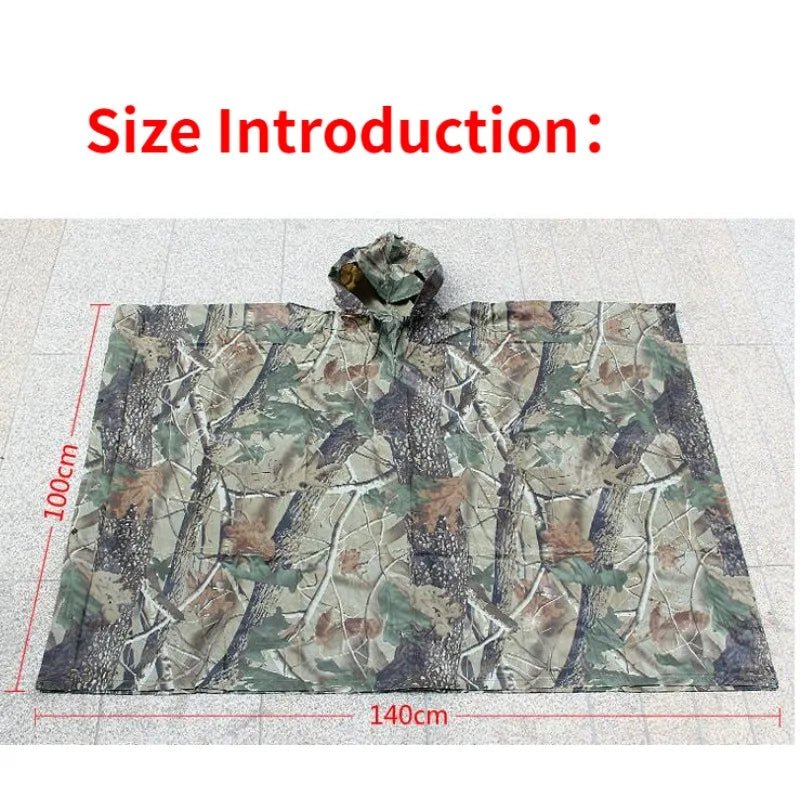 Poncho Camouflage Imperméable Multifonction en Polyester 210D - Protection pour Activités Extérieures - Ponchos / Imperméables - L'atelier du détectoriste