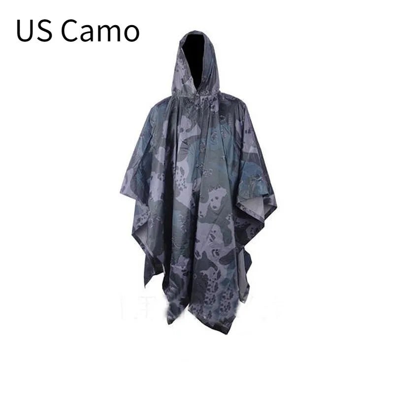 Poncho Camouflage Imperméable Multifonction en Polyester 210D - Protection pour Activités Extérieures - Ponchos / Imperméables - L'atelier du détectoriste