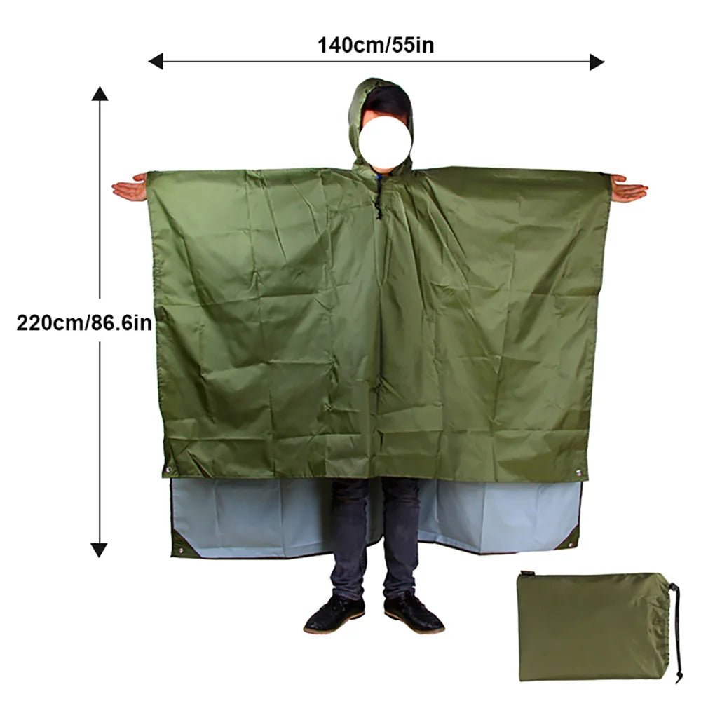 Poncho Camouflage Imperméable Multifonction pour Détectoristes - Abri, Tente d'Urgence et Protection contre la Pluie - Ponchos / Imperméables - L'atelier du détectoriste