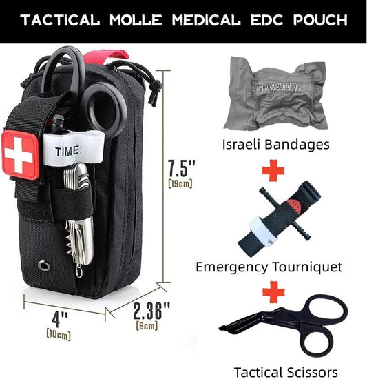 Sac Médical Tactique EDC Molle – L'Essentiel Sécurité pour les Détectoristes en Plein Air - Kit de survie - L'atelier du détectoriste