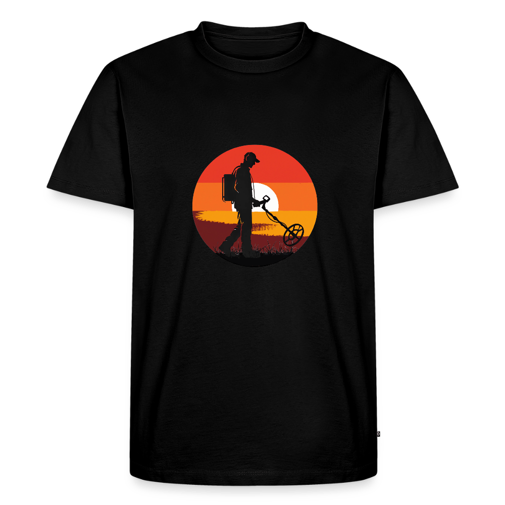 T-Shirt - Détectoriste au Coucher de Soleil - T-shirt Premium Homme - L'atelier du détectoriste