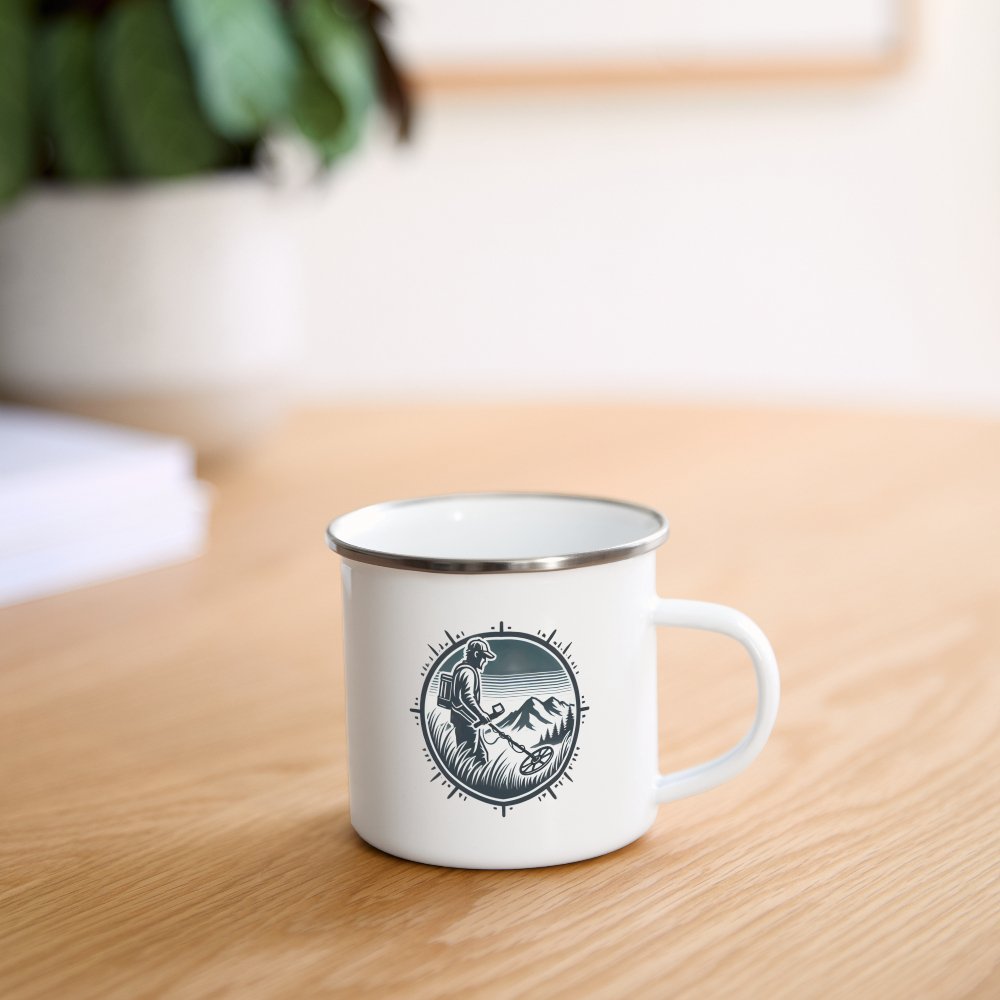 Tasse émaillée "Détectoriste en montagne" - Tasse émaillée - L'atelier du détectoriste