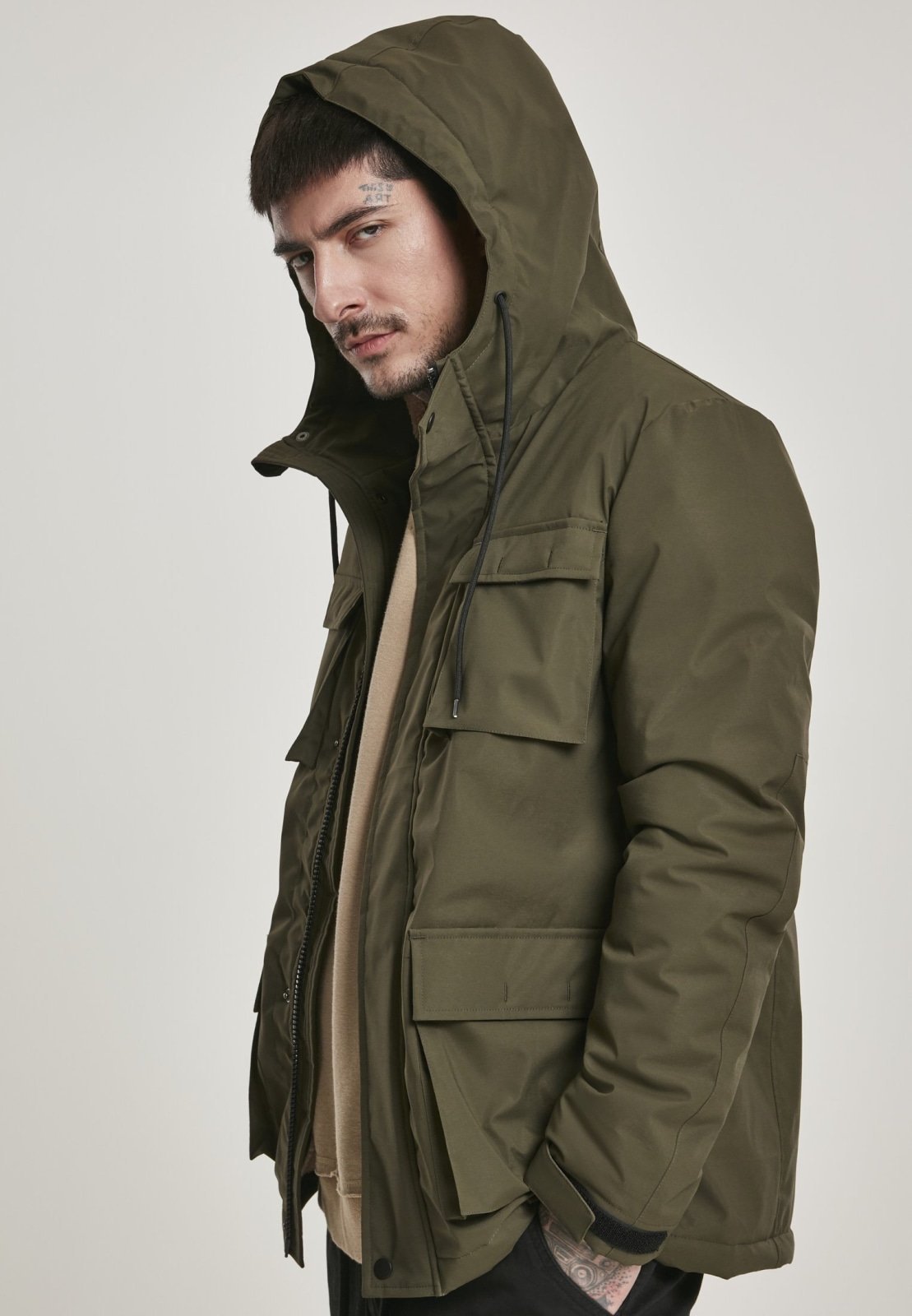 Veste Militaire à Capuche – Couleur Dark Olive - Gilets / Vestes - L'atelier du détectoriste