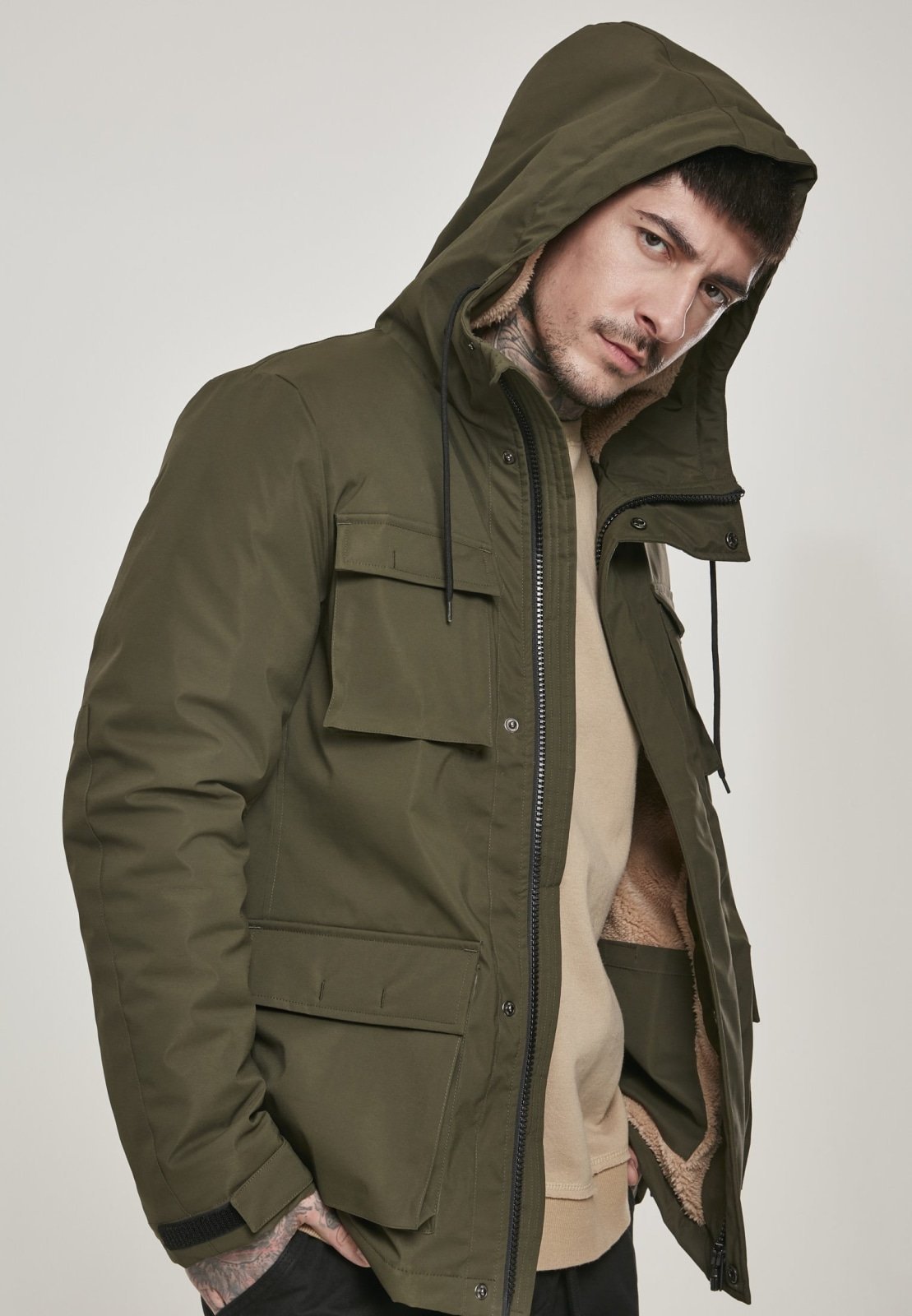 Veste Militaire à Capuche – Couleur Dark Olive - Gilets / Vestes - L'atelier du détectoriste