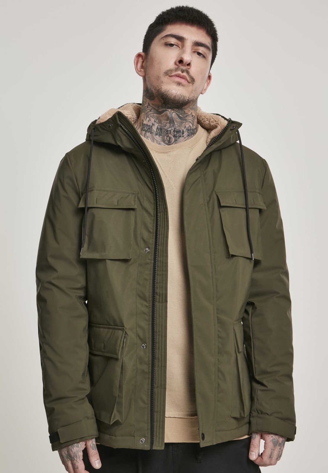 Veste Militaire à Capuche – Couleur Dark Olive - Gilets / Vestes - L'atelier du détectoriste